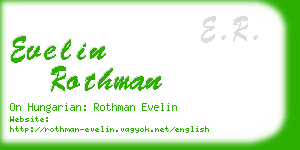 evelin rothman business card